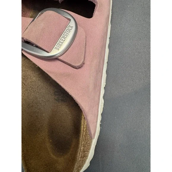 Birkenstock Arizona Big Buckle Orchid Pink Nubuck Slides Sandals  Sz 40 (9) - Picture 7 of 8